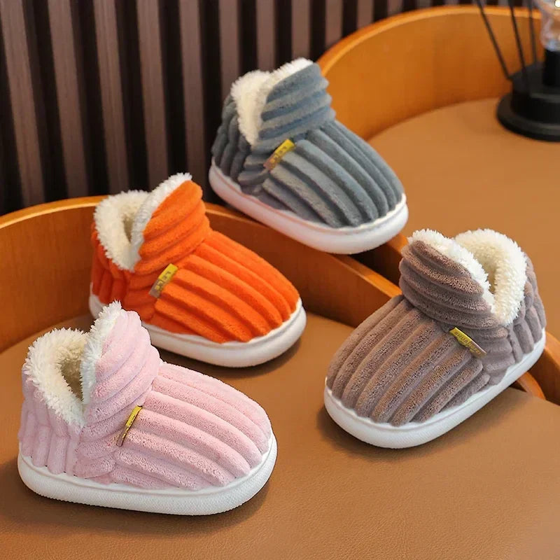Multicolored Warm and Breathable Non-slip Slippers for Children-1