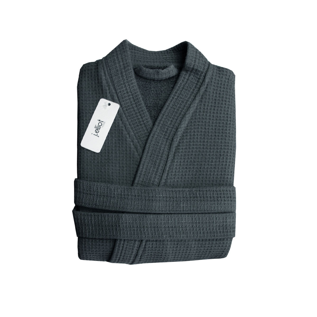 NNEDSZ Home Camila Cotton Waffle Bath Robe Coal-0